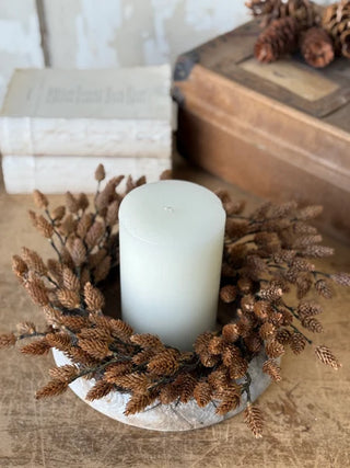 14” Plethora Pinecones Candle Ring