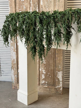 6' Emerald Falls Weeping Garland