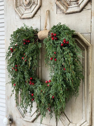 24" Emerald Celebration Hanging Wreath