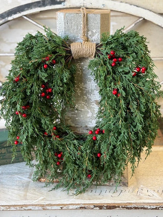 24" Emerald Celebration Hanging Wreath