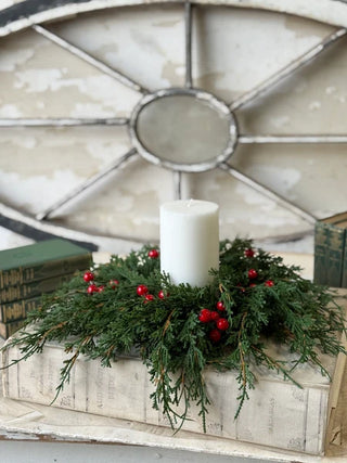 12" Emerald Celebration Candle Ring