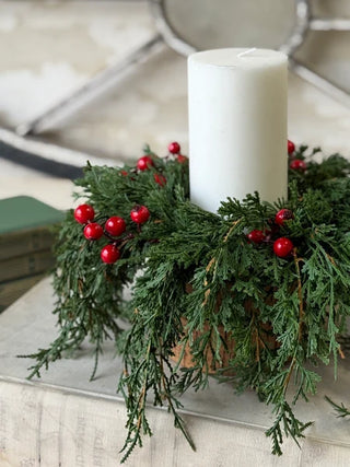 12" Emerald Celebration Candle Ring