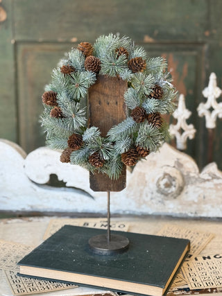 9" Pine Cone Pizazz Candle Ring with 4" Inner