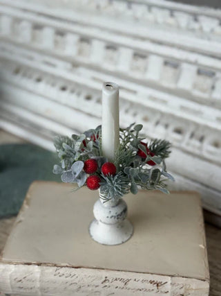 4" Sprightly Spruce Candle Ring with 1" Inner