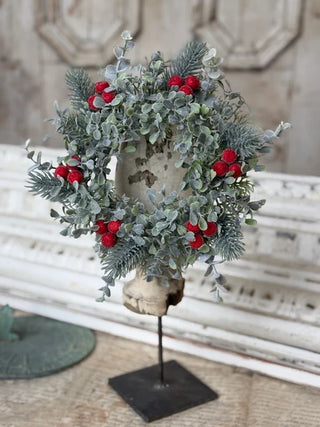 8" Sprightly Spruce Candle Ring with 4" Inner
