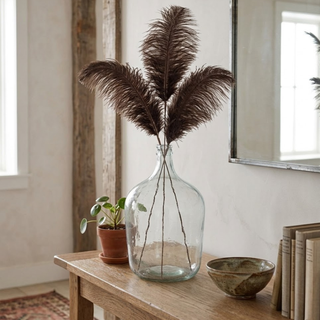 22" Brown Feather Spray