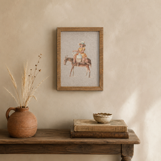 Andean Working Women Framed Print on Linen - Choose Style