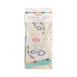 First and Last Day of School Pennant Banner - Set of 2