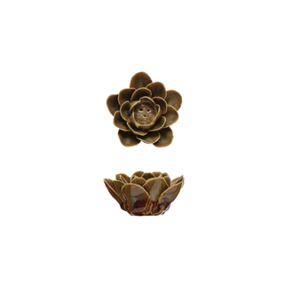 Handmade Stoneware Flower Incense Holder - Choose Color