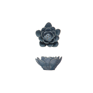Handmade Stoneware Flower Incense Holder - Choose Color