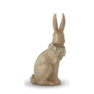 Curious Gold Bunny with Floral Collar - Choose Style