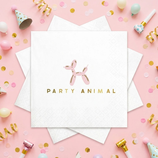 Party Animal - Foil Beverage Napkins