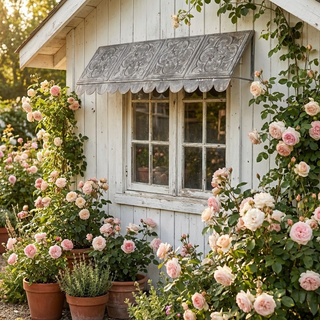 48" Grey Tile Awning