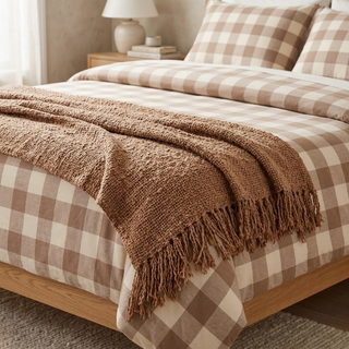 Taupe Loop Throw Blanket