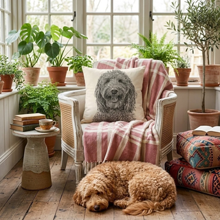 20" Labradoodle Dog Pillow