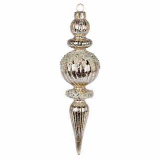 Gold Glass Finial Ornament - Choose Style