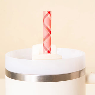 40 oz Tumbler Straw Set - Festive Plaid