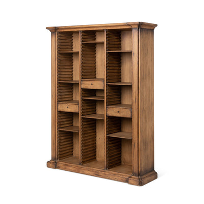 The Abraham Adjustable Shelf Wooden Bookcase