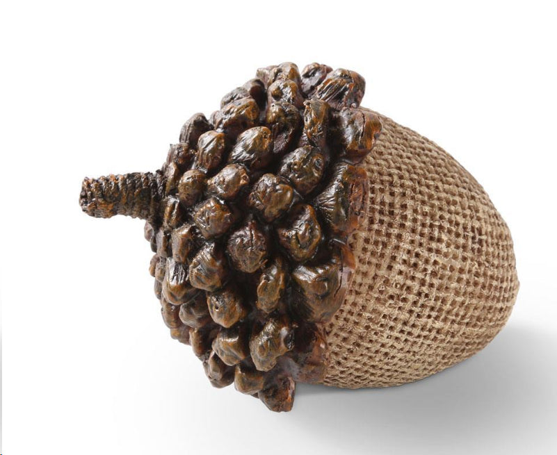 3.5" Light Brown Resin Acorn with Pinecone Top Bowl Filler