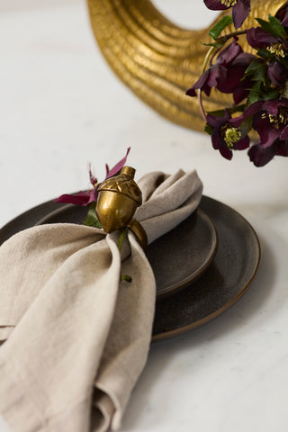 English Oak Napkin Ring - Acorn