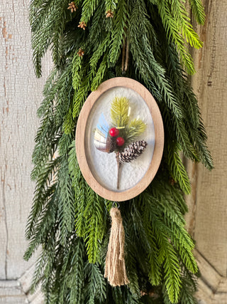 Piece of Holiday Ornament - Pinecone and Acorn