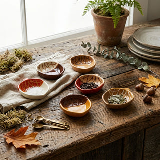 Set of 6 Acorn Pinch Bowls