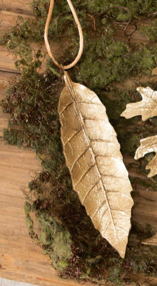 Gold Finished Leaf Ornament - Choose Style