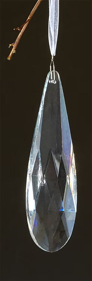 Faceted Crystal Drop Clear Ornament - Choose Style - More Coming Soon