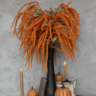 39" Orange Amaranthus Hanging Spray Stem