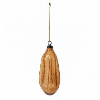 Hand-Blown Amber Ornament - Choose Style