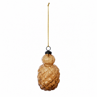 Hand-Blown Amber Ornament - Choose Style