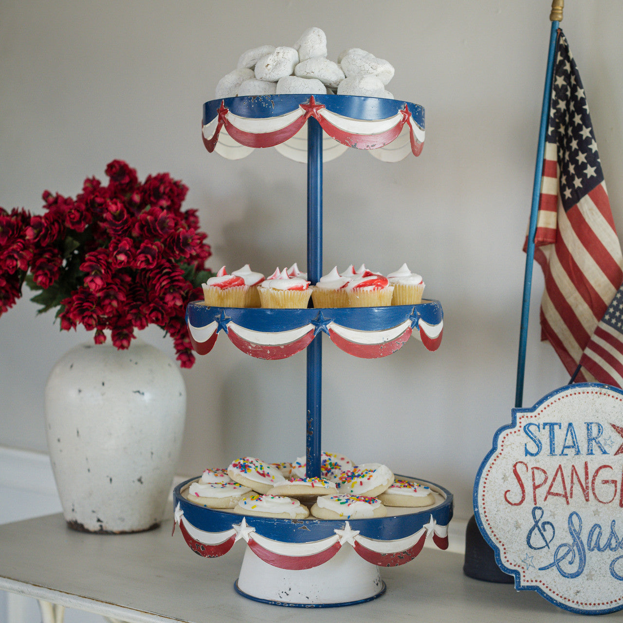 Patriotic 3 Tier Stand