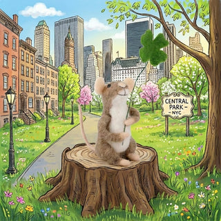 Little Felt Shamrock Mouse