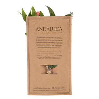 Mini Eucalyptus Pink Larkspur Mini Bouquet