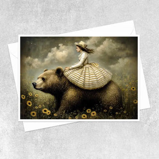 Once Across A Meadow Bear - Note Card