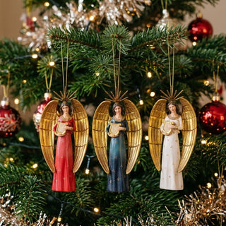 Angel with Harp Ornament - Choose Color