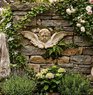 22" Weathered Cherub Wall Hanging
