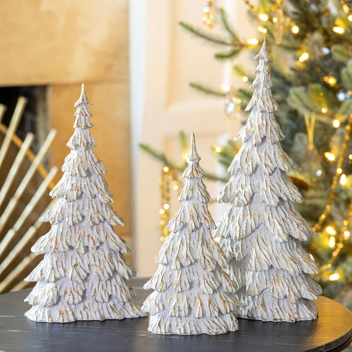 Snowy Tabletop Pine Tree - Choose Size