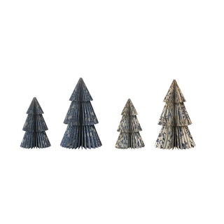 Set of 2 Handmade Folding Honeycomb Trees with Pattern - Choose Color