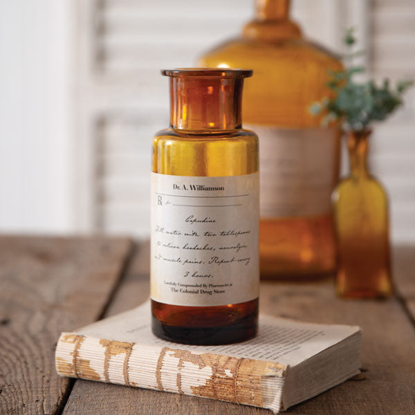Antique-Inspired Apothecary Bottle - Choose Size