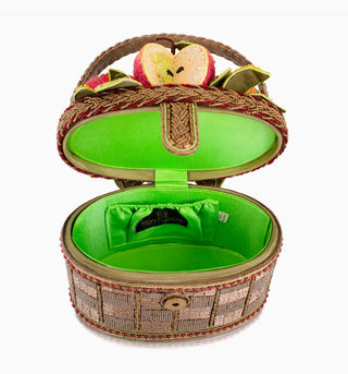 Mary Frances Apple Orchard Beaded Fruit Basket Top Handle Bag