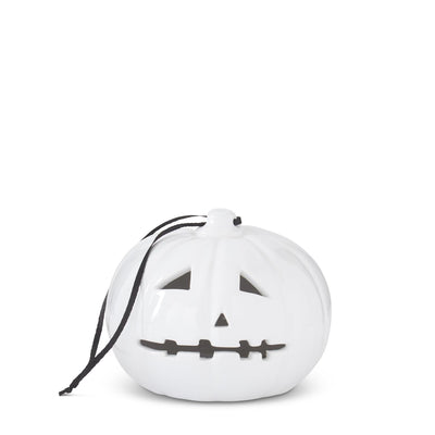 Handmade White Ceramic Jack O Lantern - Choose Style