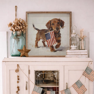 Patriotic Pets - Dachshund Wall Decor - Choose Size