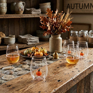 Pumpkin Stemless Wineglass