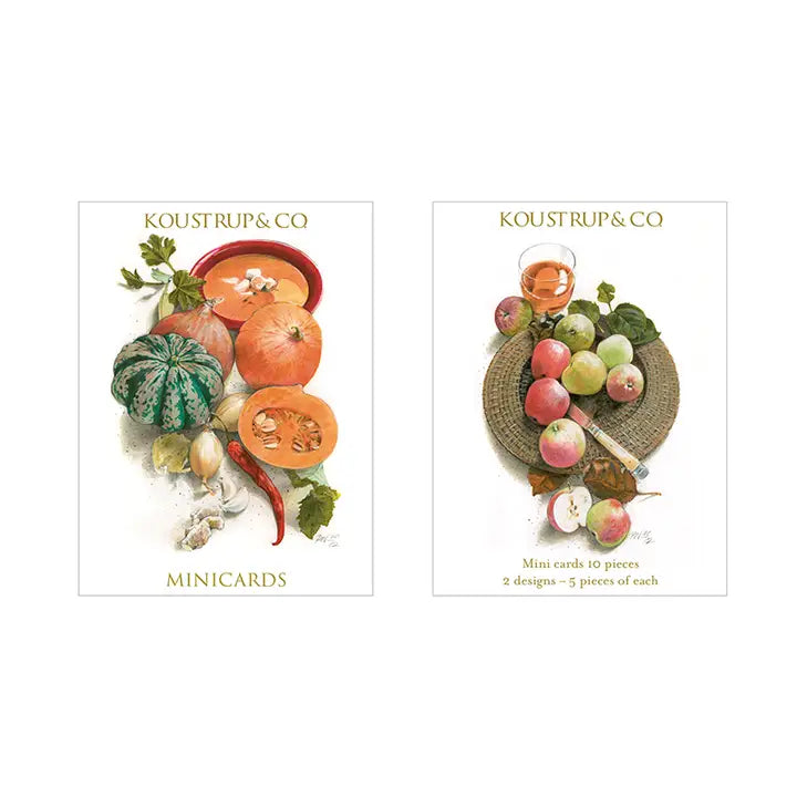 Box of 10 Autumn Mini  Notecards