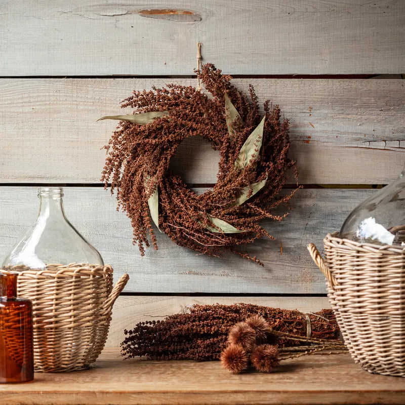 Dried Autumn Grass Wreath