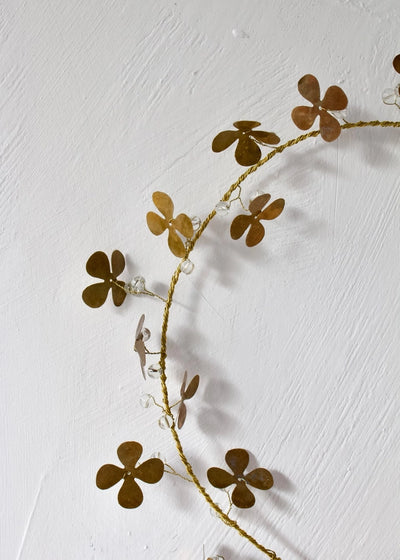 12" Brass Clover Wreath