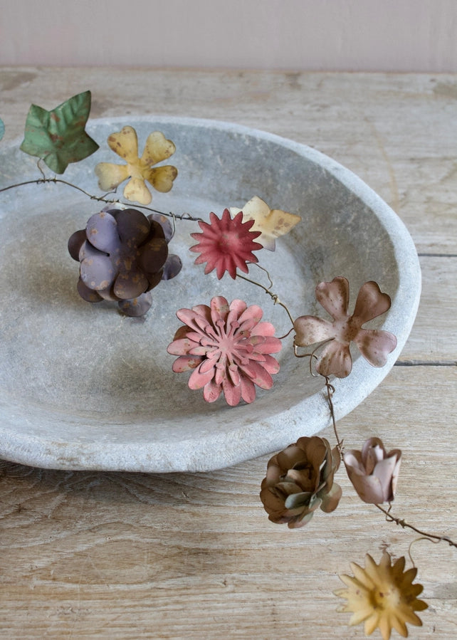 70" Metal Flower Garland