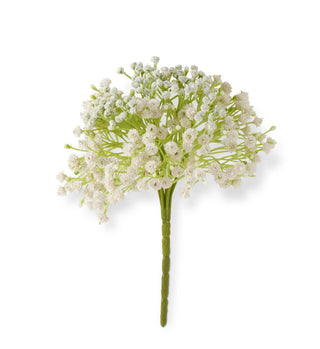 9" White Baby's Breath Pick