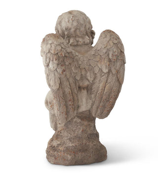 22.75" Weathered Praying Angel Garden Statue